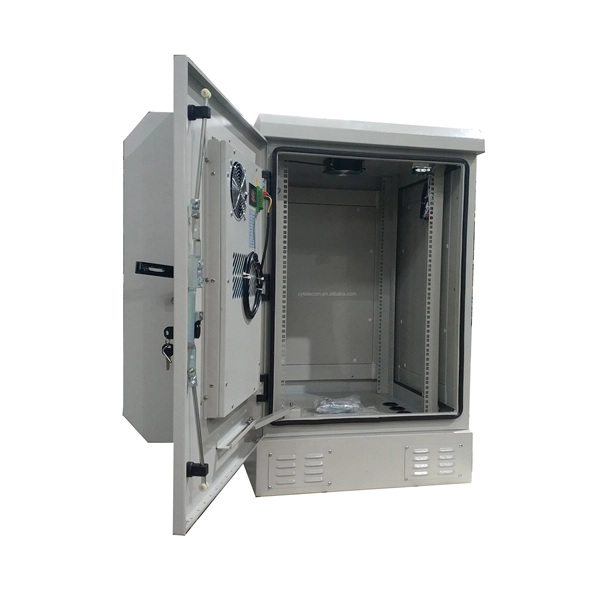 The distribution box contains fiber optic cables