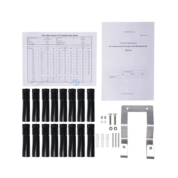 List of items needed for distribution boxes