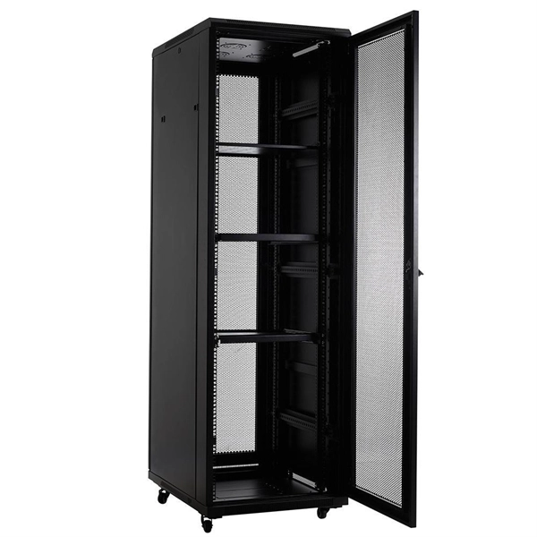 Integrated wiring harness cabinets with anti-tracking properties are used in data centers