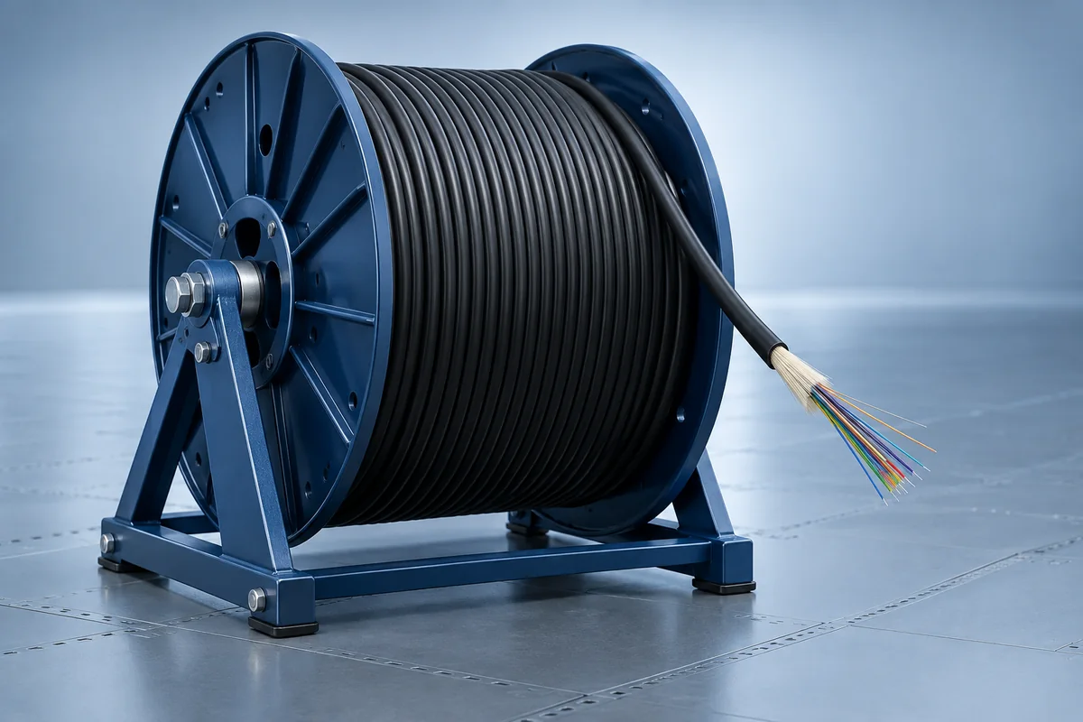 Fiber optic patch cords on reel