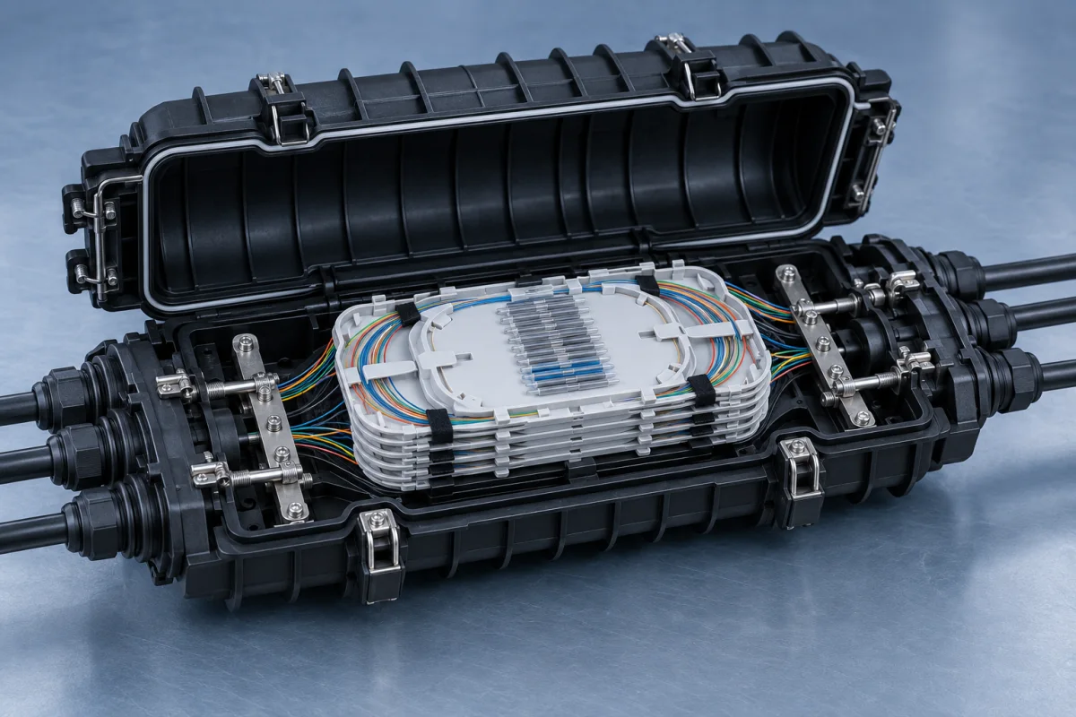 Fiber splice closure for outdoor patch cords